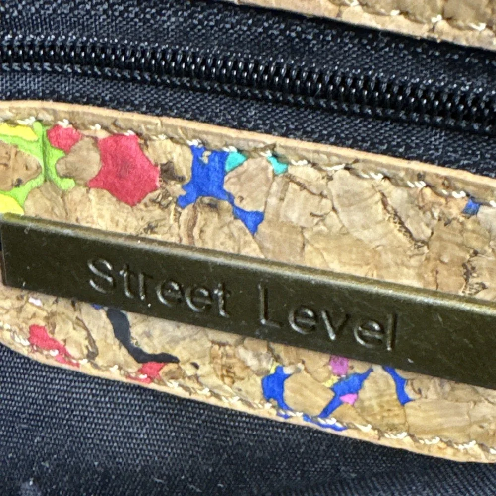 Genuine Memphis Cork Clutch Purse Confetti Print Eco Friendly